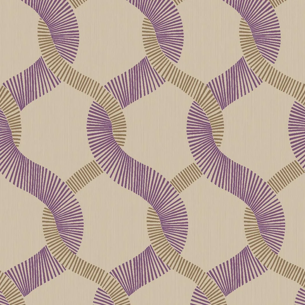 Обои для стен Casamance Holmia nodusFEUILLET OR MAUVE copie