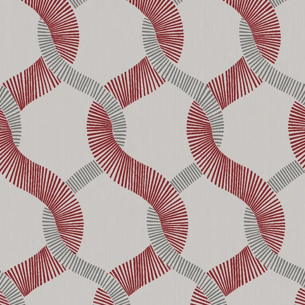 Обои для стен Casamance Holmia nodusFEUILLET ROUGE GRIS copie