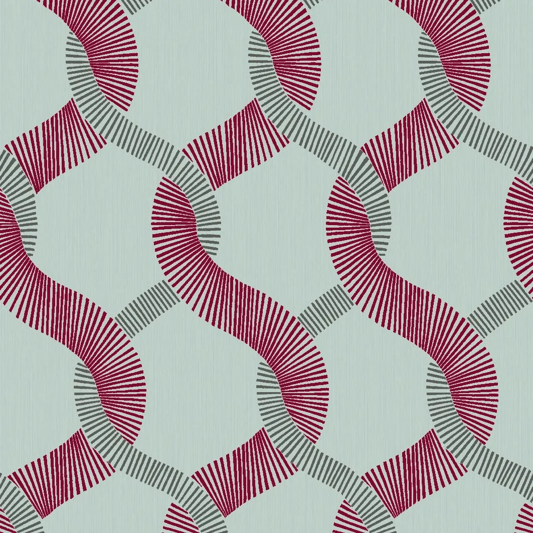 Обои для стен Casamance Holmia nodusFEUILLET ROUGE GRIS