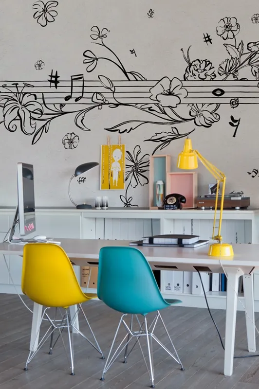 Обои для стен Wall&Deco 2014 Contemporary Wallpaper MUSIK METRIK