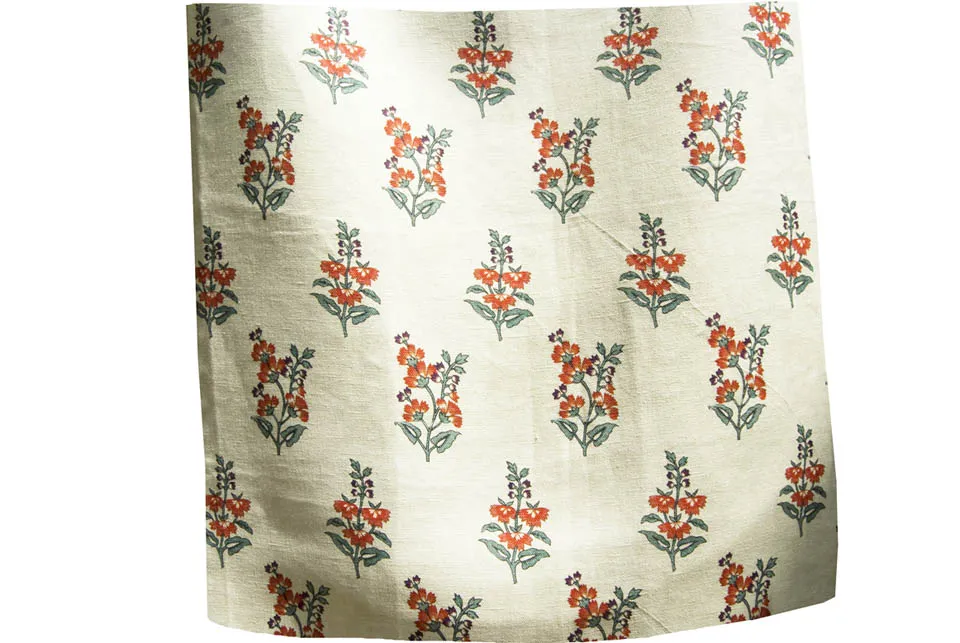 Ткань Arjumand The Russia FLOWER IN THE SNOW HEAVY LINEN