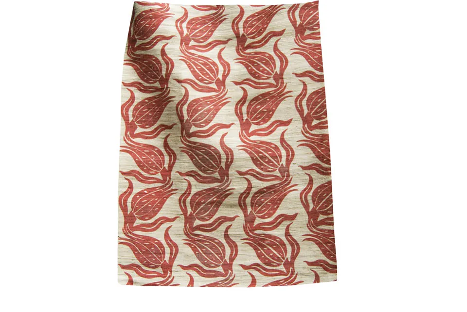 Ткань Arjumand The Imperial TULIP SWAY RED TUSSAH SILK