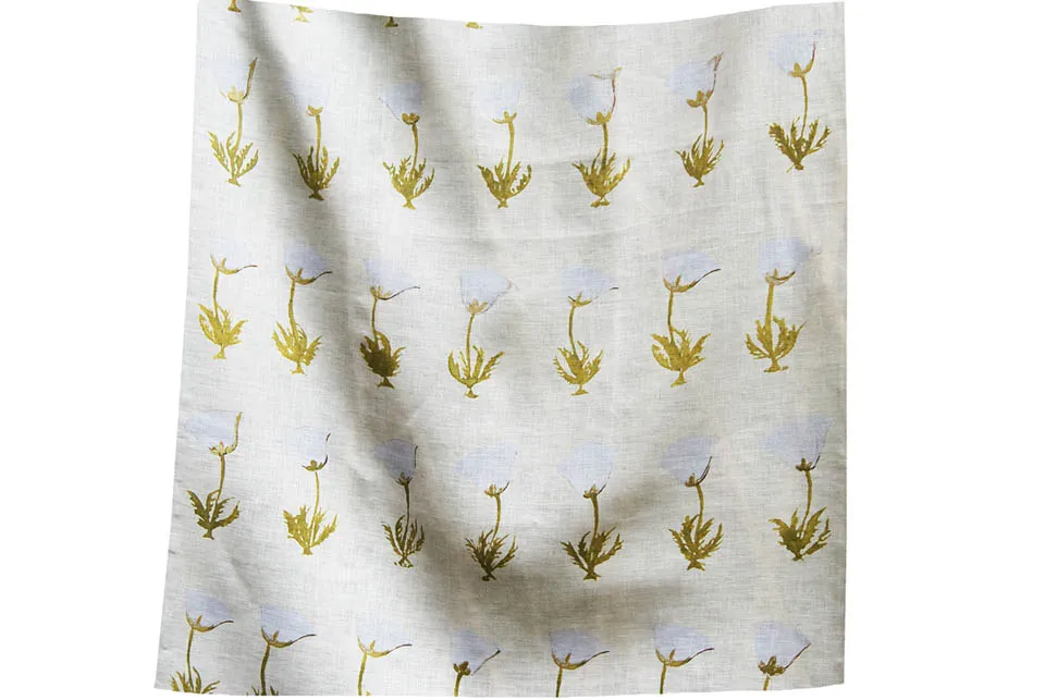 Ткань Arjumand The Imperial POPPY DANCE NEUTRAL LINEN VOILE