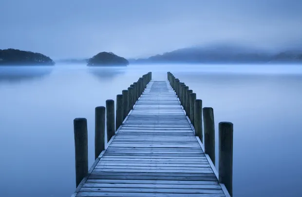 Обои для стен Photowall Пейзажи blue-hour-at-the-lake