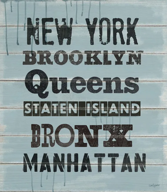 Обои для стен Photowall Типография five-boroughs-painted-cafe-sam-appleman