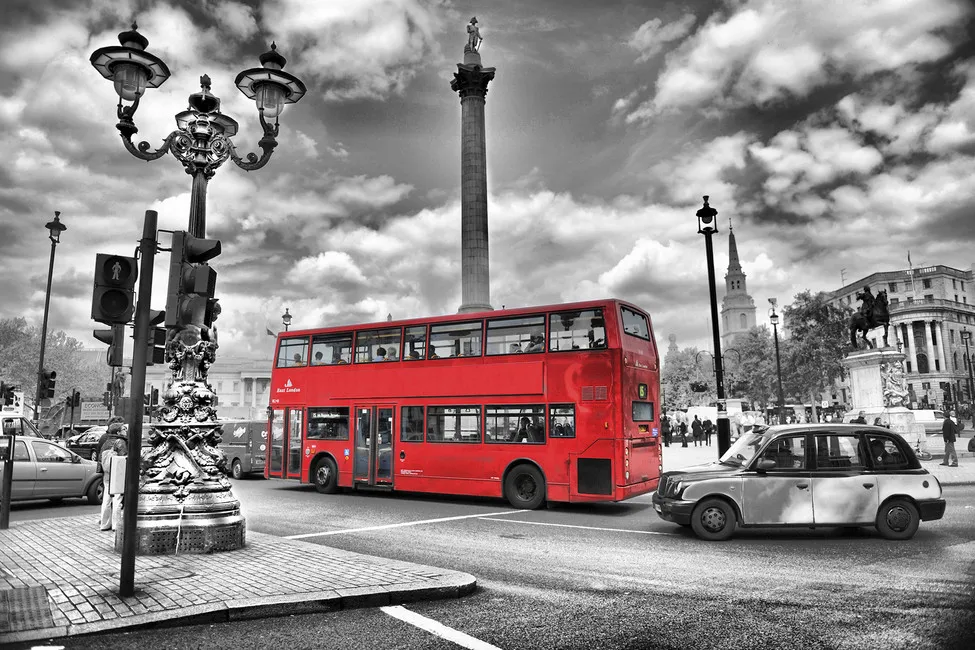Обои для стен Photowall Транспорт london-bus-colorsplash