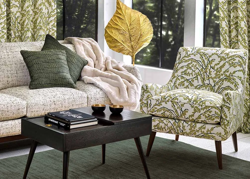 Ткань Robert Allen Enchanting Color Fabric Moss Appeal