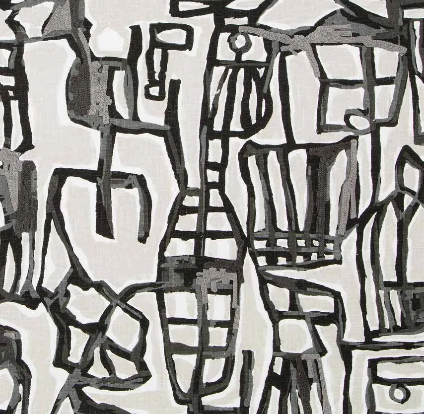 Ткань Beacon Hill Inprint MAURICE - BLACK AND WHITE