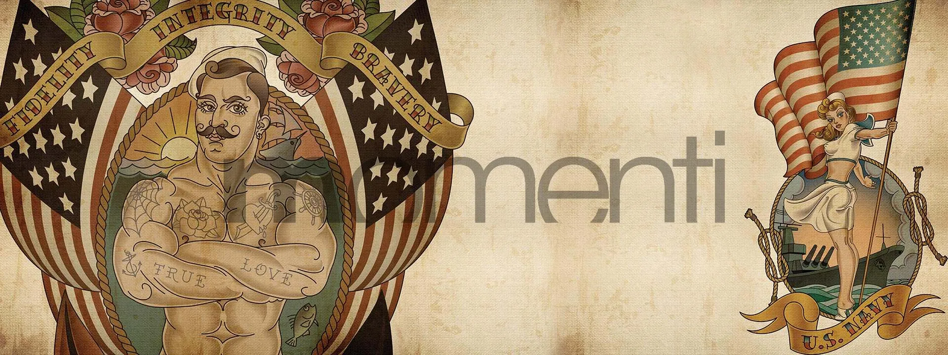 Обои для стен Momenti Tattoo Collection TA-04 Cod. 001