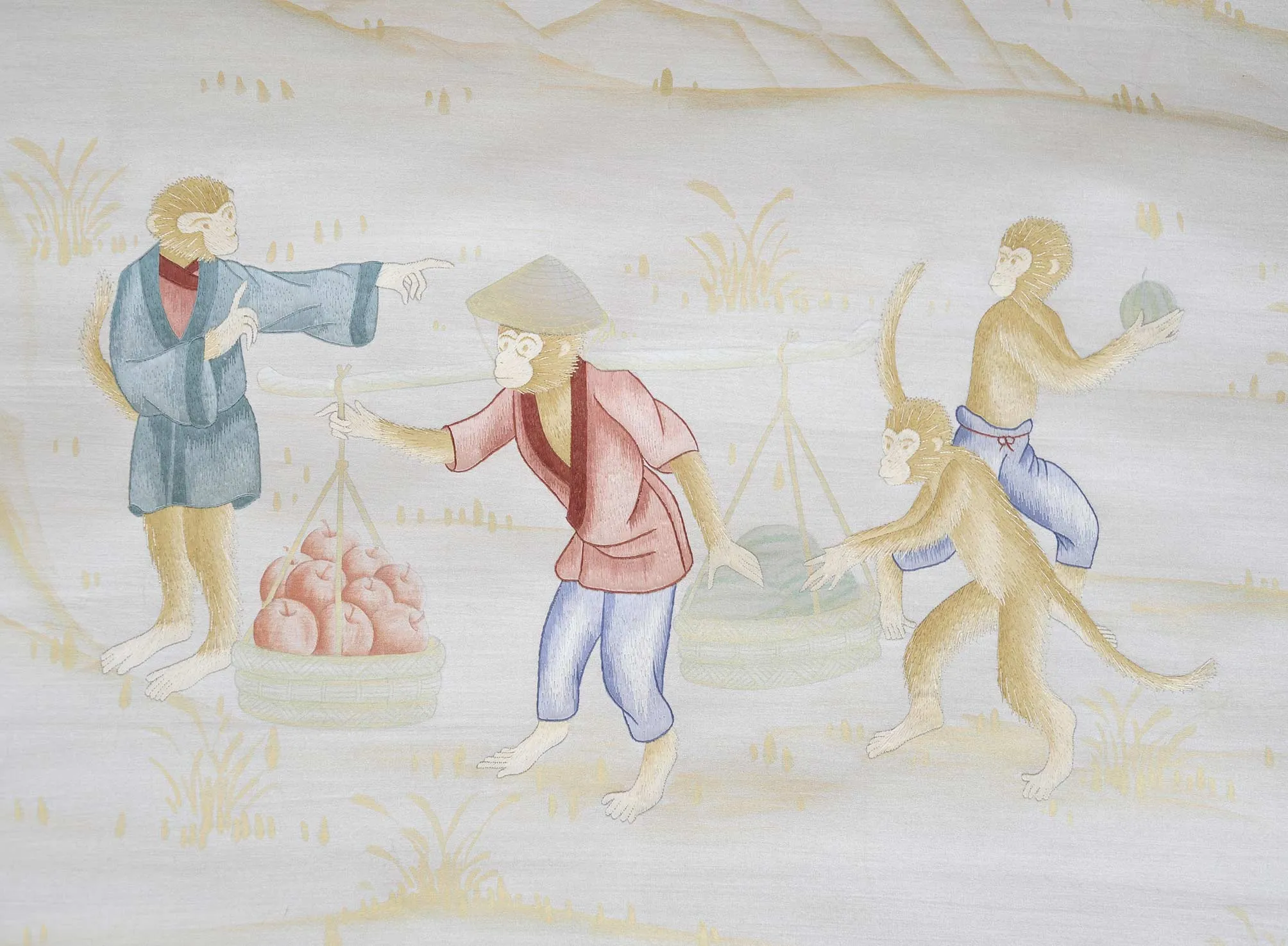 Обои для стен Fromental 20th century C010-singerie-col-capucin-detail