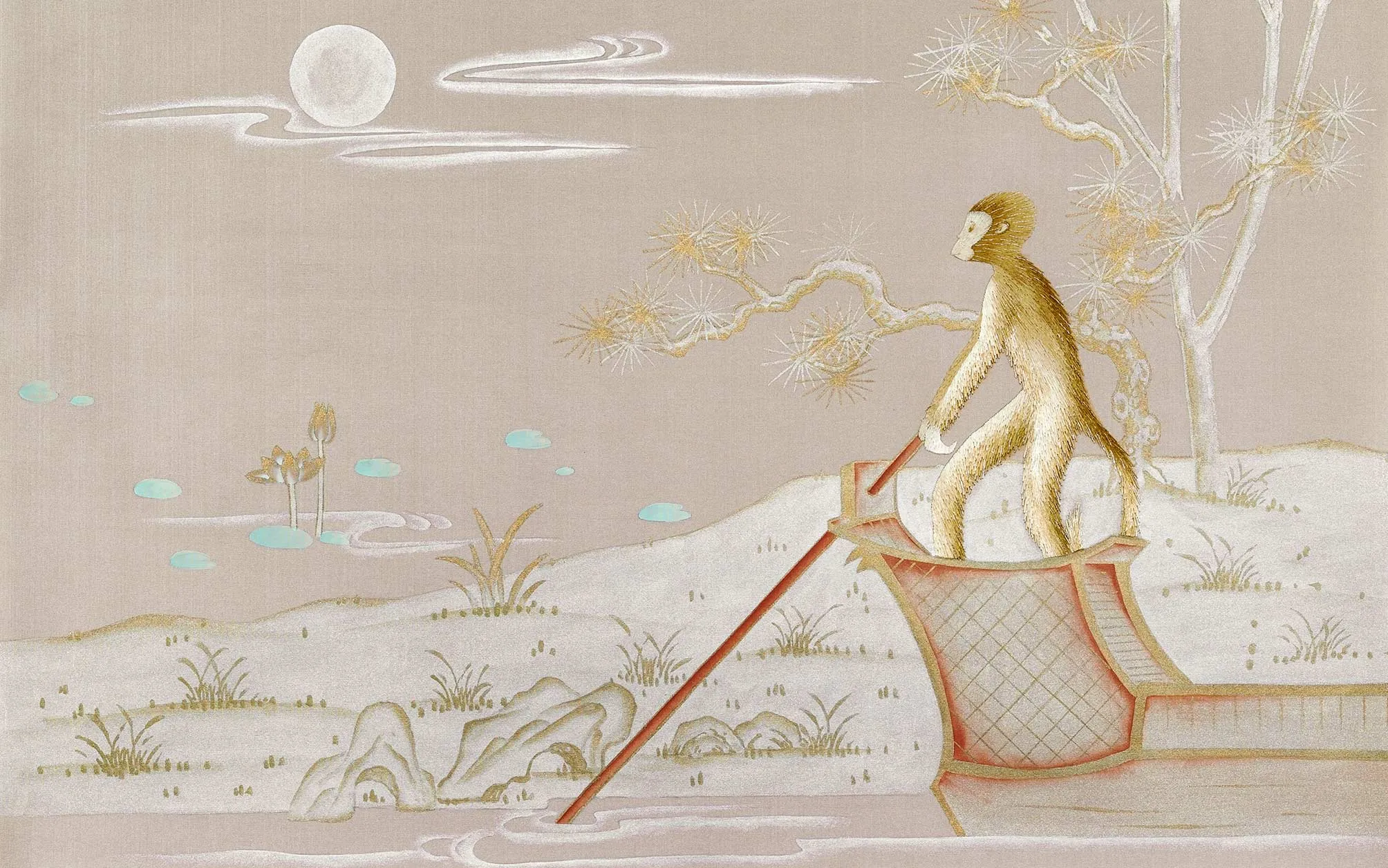 Обои для стен Fromental 20th century C010-singerie-col-capucin