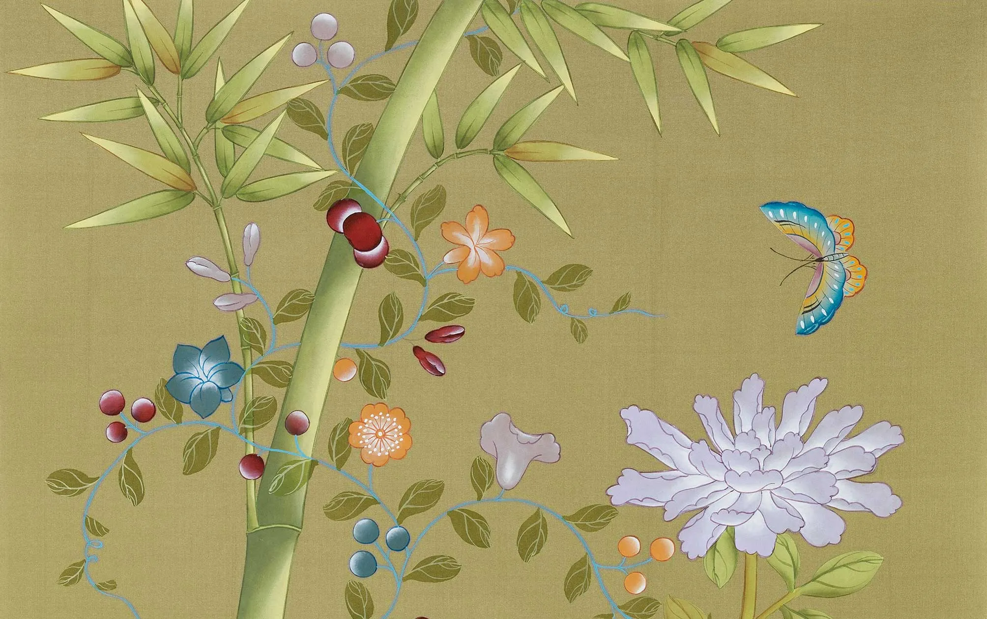 Обои для стен Fromental Chinoiserie C026-paradiso-col-olive