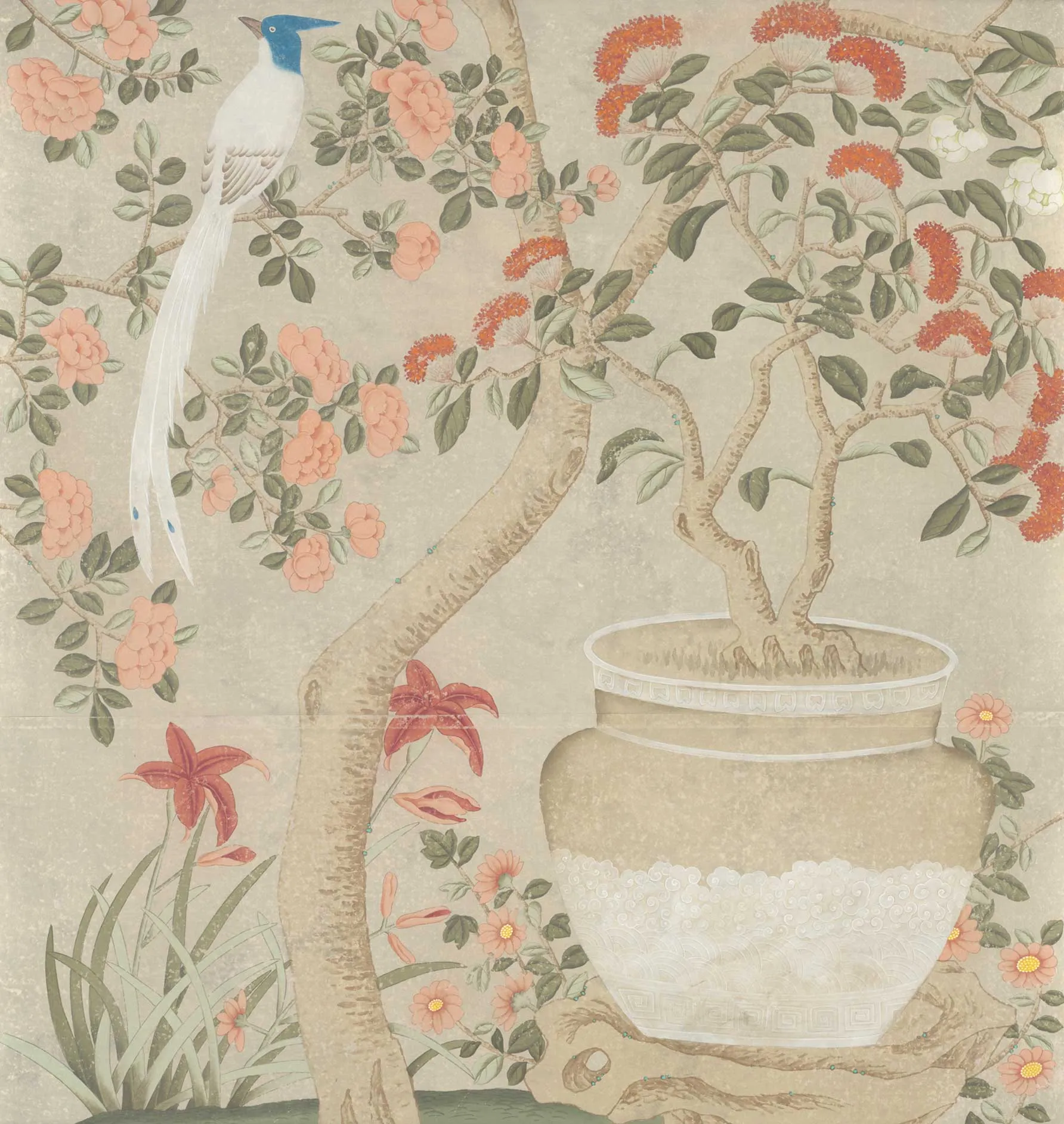 Обои для стен Fromental 1787 K034-indienne_custom-on-silver-needle