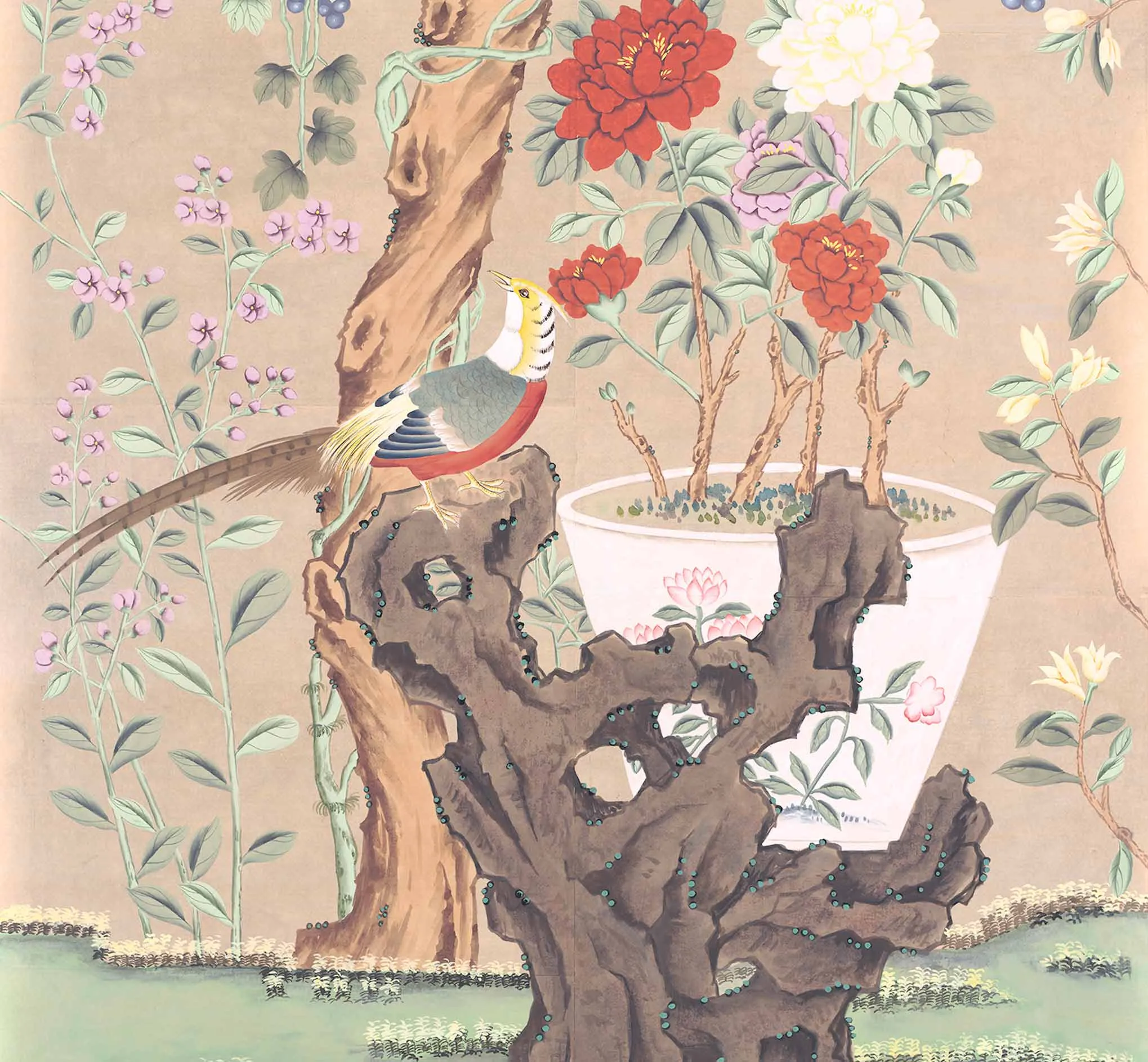 Обои для стен Fromental 1787 K034-indienne_staunton-on-pearlescent-ground