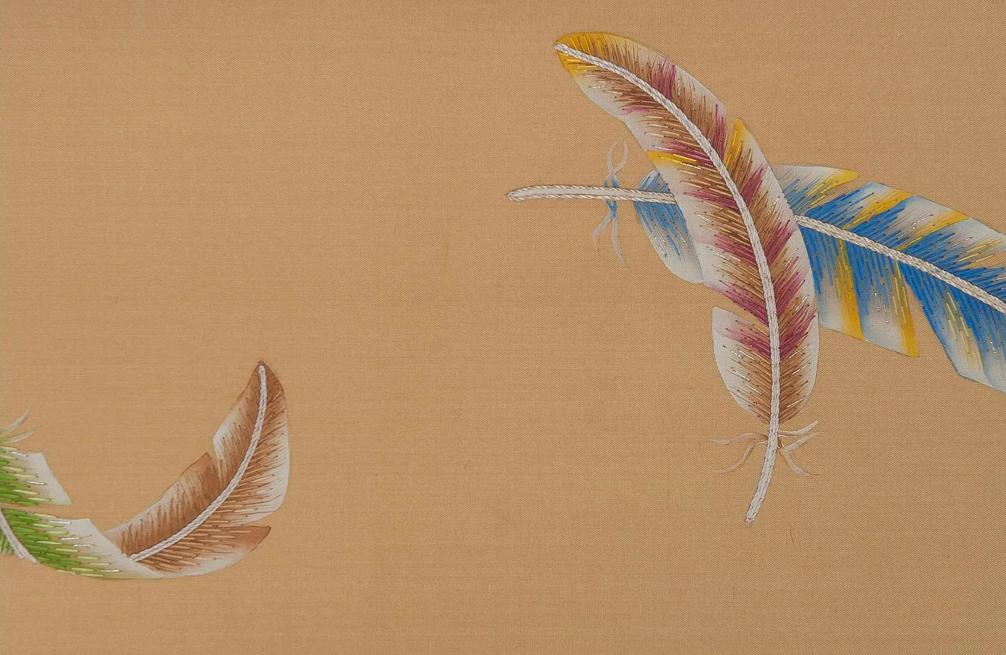 Обои для стен Fromental Roger Thomas RT0002-Plumes-Col-4-Sand-multi-H-res