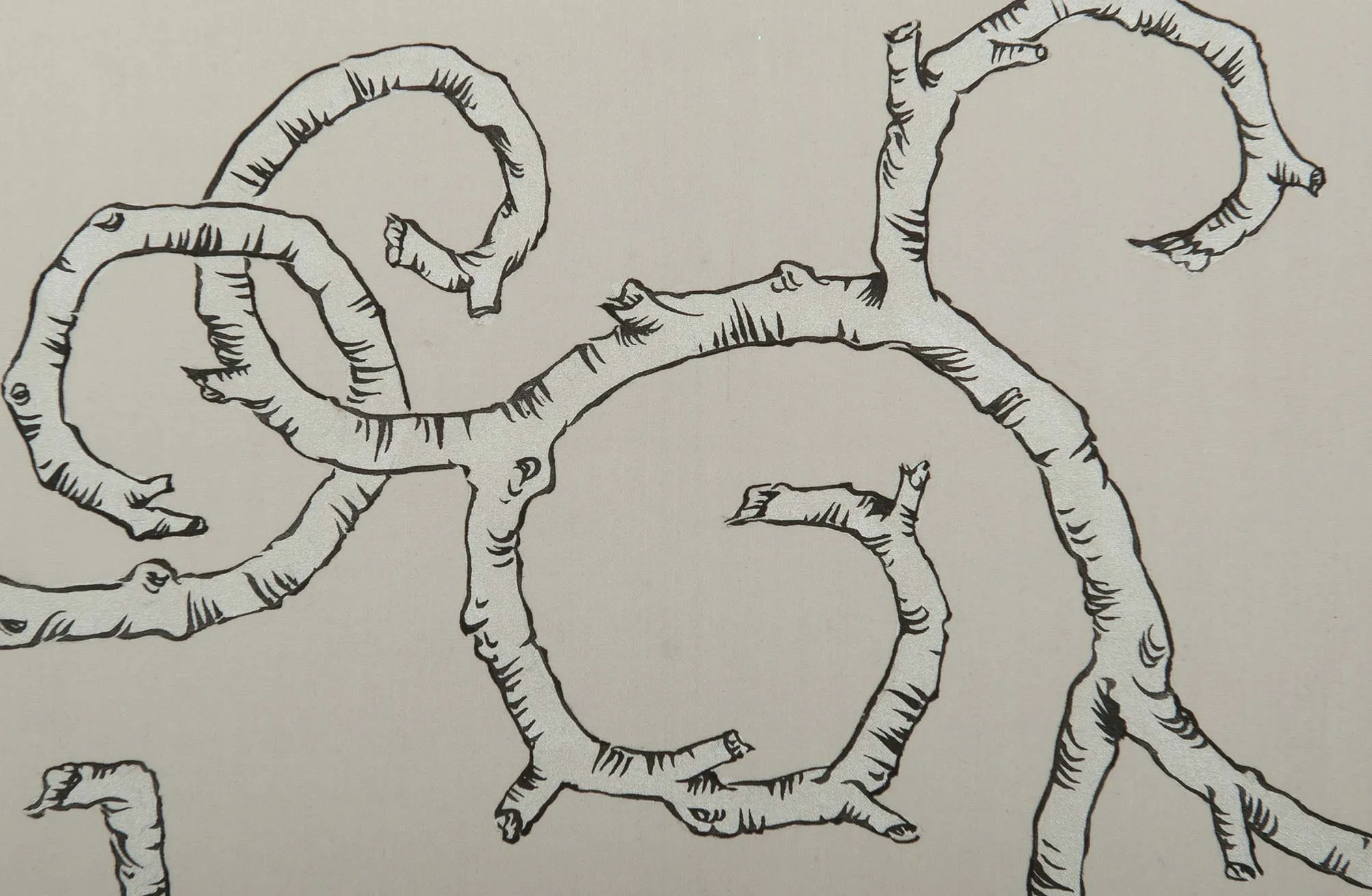 Обои для стен Fromental Roger Thomas RT003-bois-col-02-silver-on-white