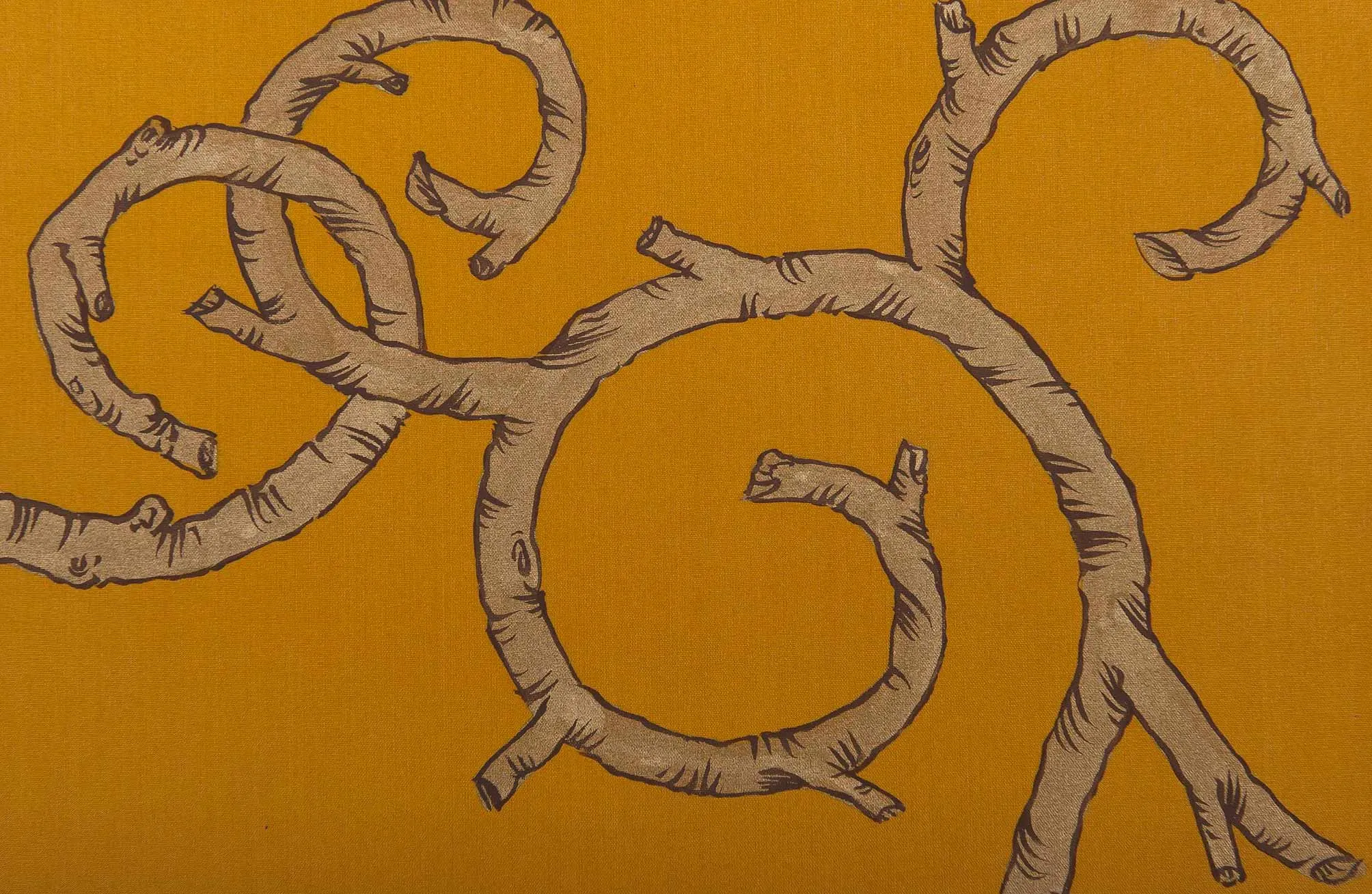 Обои для стен Fromental Roger Thomas RT003-bois-col-04-bronze-on-panama