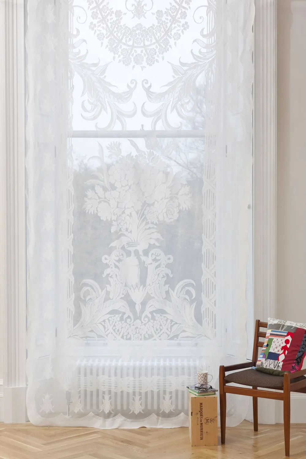 Ткань Morton Young and Borland Madras Panels 9740_ivory