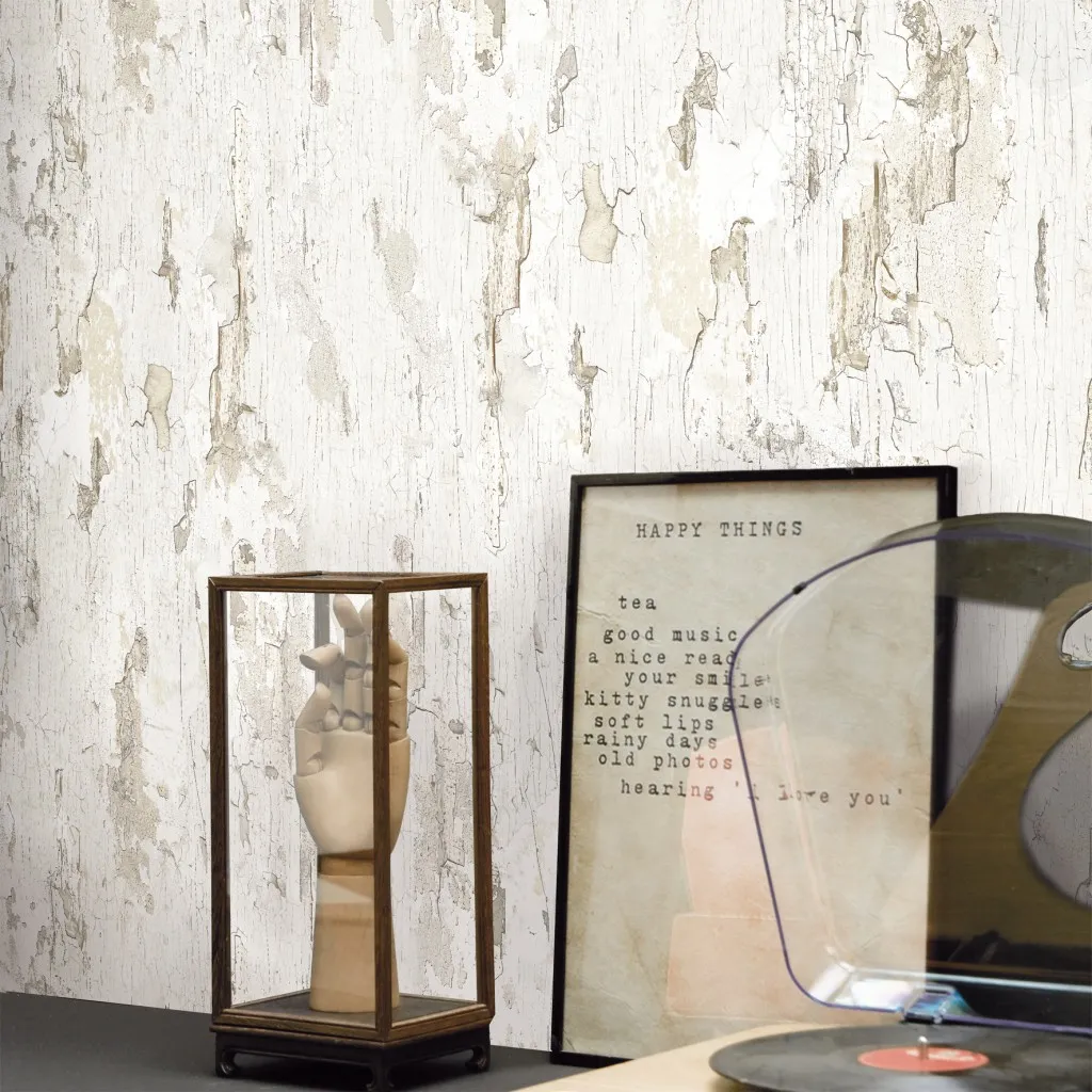 Обои для стен Koziel Antique paint effects antique-painted-wall-wallpaper-white