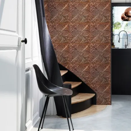 Обои для стен Koziel Tin tiles wallpapers antique-copper-tin-tiles-wallpaper-005d36x24
