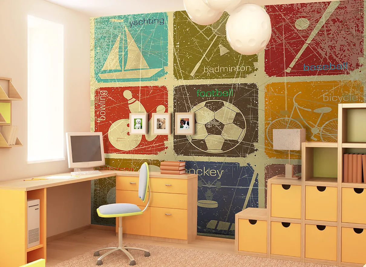 Обои для стен Ango Linea Young 710-A01-YOUNG-ambientata