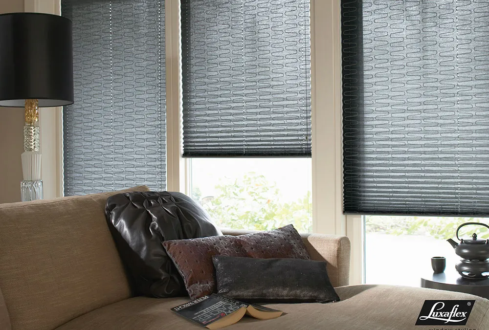 Плиссированные шторы Plisse_Luxaflex_noir_imprime_1296