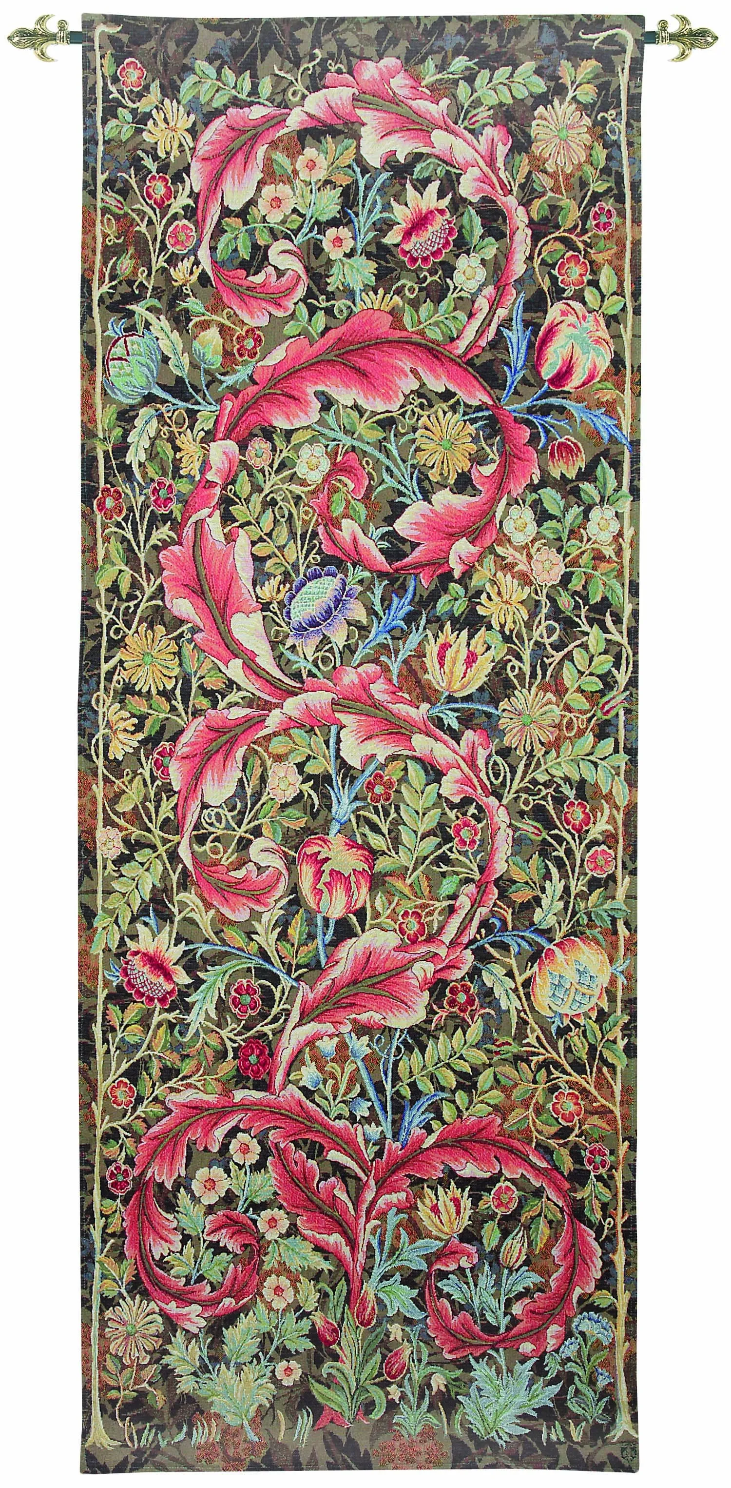 Гобелен William Morris 873_Acanthus_Leaf_-_Burgundy_32