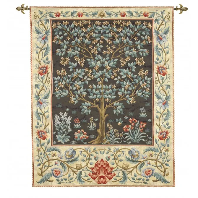 Гобелен William Morris LW935_Tree_of_Life_-_Dark_with_rod_15