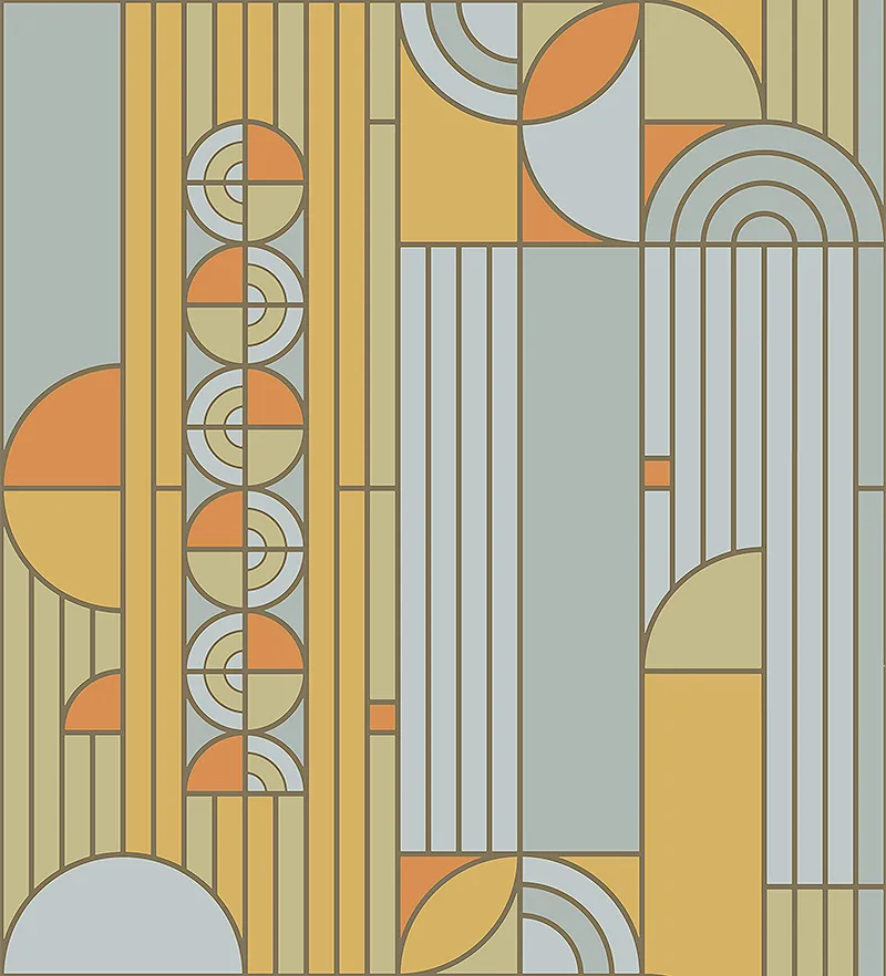 Обои для стен Bradbury & Bradbury Frank Lloyd Wright saguaro_3_600_tall