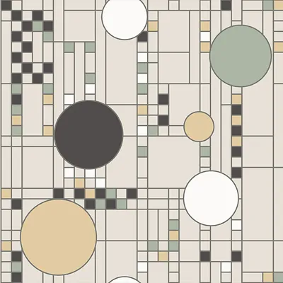 Обои для стен Bradbury & Bradbury Frank Lloyd Wright spheres_7_400