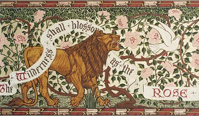 Обои для стен Bradbury & Bradbury Arts & Crafts lion_dove_gold_400