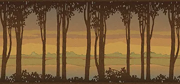 Обои для стен Bradbury & Bradbury Arts & Crafts II birchwood_twilight_360