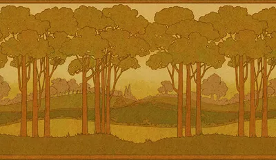 Обои для стен Bradbury & Bradbury Arts & Crafts II idylwild_watercolor_400