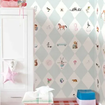 Обои для стен Studio OnsZelf Little Wallpaper blauwe-waterverfruit