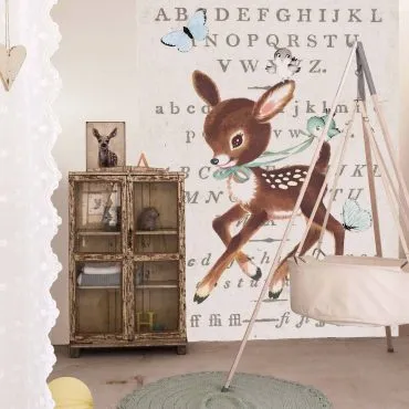 Обои для стен Studio OnsZelf Little Wallpaper hertje-met-tekst-foto