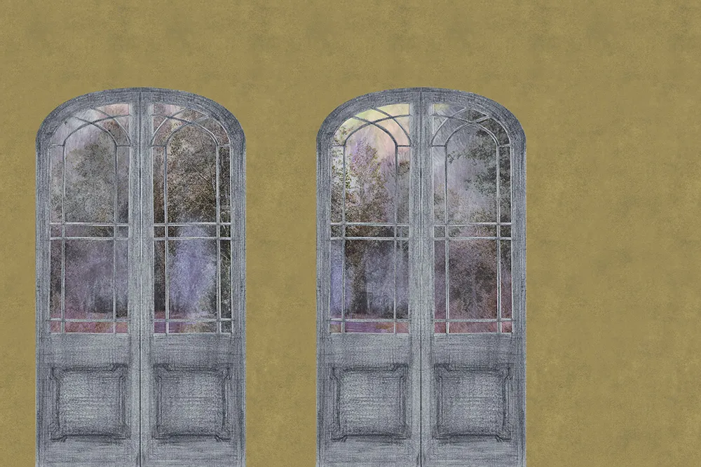 Обои для стен Tenue de Ville Ode Arcade-yellow