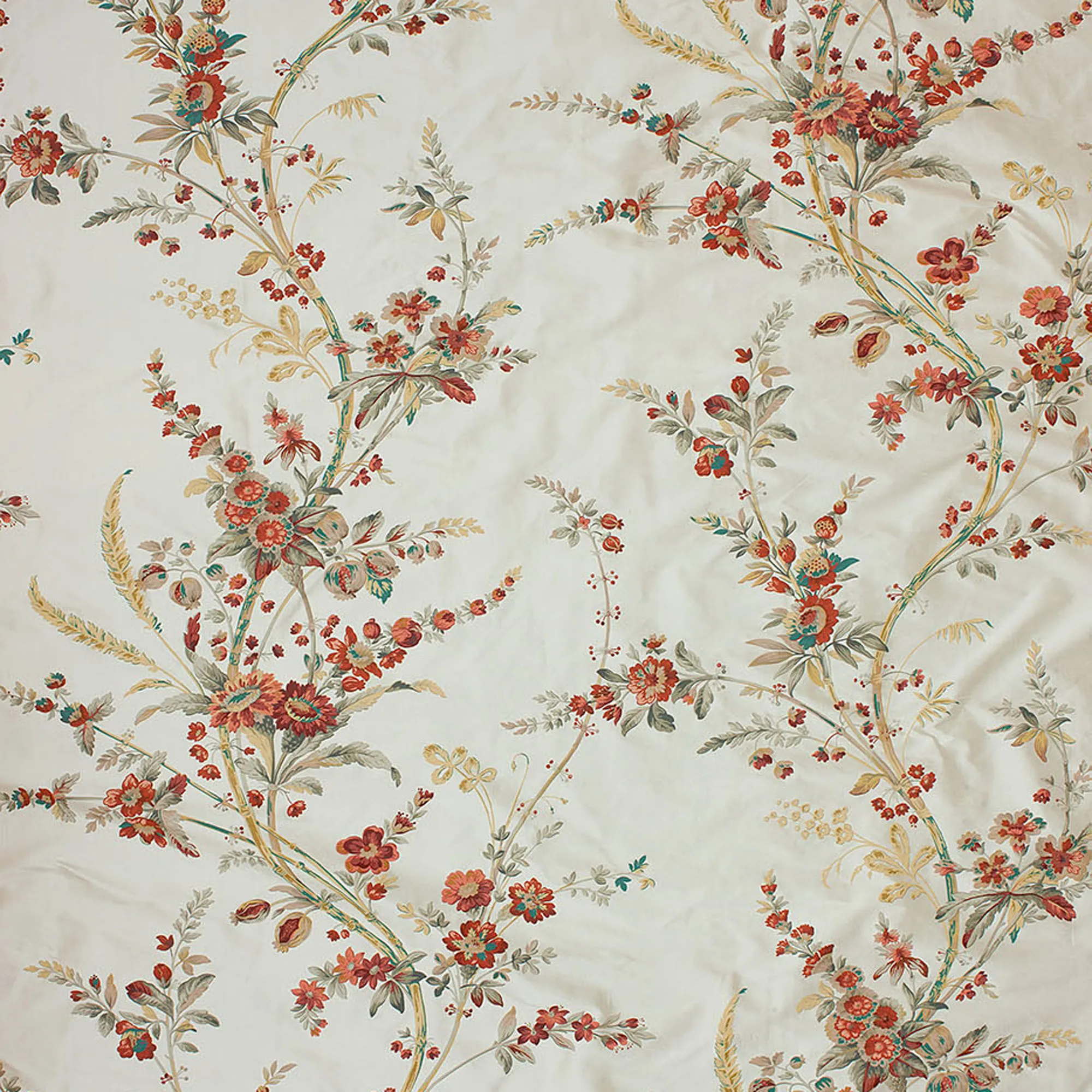 Ткань Beaumont & Fletcher Amelia Printed Silk Amelia-Firebrick-2