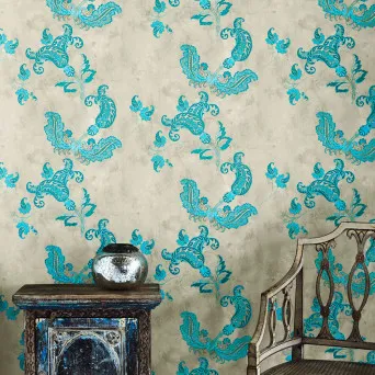 Обои для стен Barneby Gates Barneby Walpapers paisley_turquoise