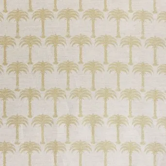 Ткань Barneby Gates Barneby Fabrics Marrakech-Palm-R-gold-on-natural-swatch