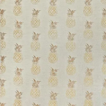 Ткань Barneby Gates Barneby Fabrics Pineapple-R-gold-on-natural-swatch