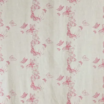 Ткань Barneby Gates Barneby Fabrics butterflies_raspberry