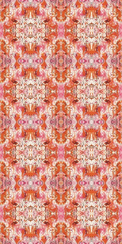 Ткань Susi Bellamy Luxury fabric collection orange-feathered