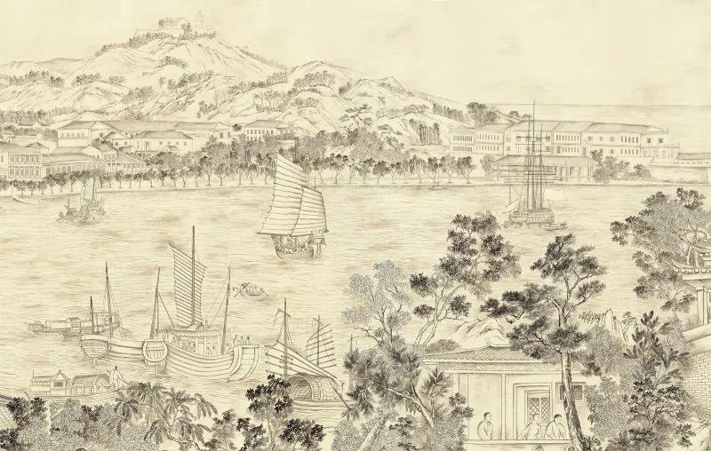 Обои для стен Paul Montgomery Antiquities Macau Bay