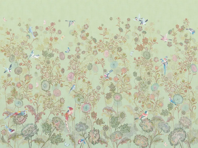 Обои для стен Affresco Панно Цветариум Bird kingdom Color 4