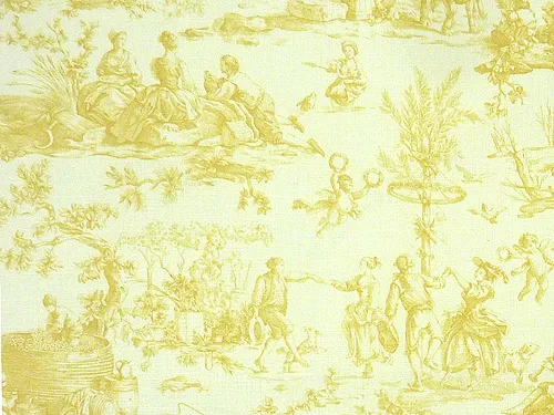Ткань Titley and Marr Toile Collection Seasons-Toile-06-Yellow
