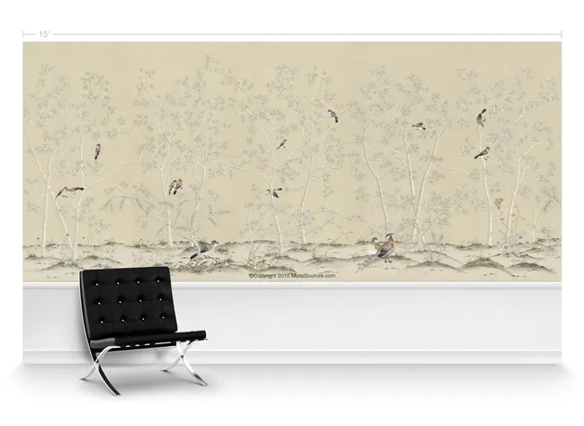 Обои для стен MuralSources Chinoiserie murals CH-050-BG1-00-2T