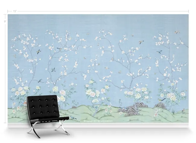Обои для стен MuralSources Chinoiserie murals CH-090-BV-2T