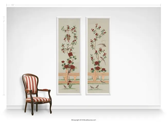 Обои для стен MuralSources Chinoiserie murals CH-125-AD2-2T