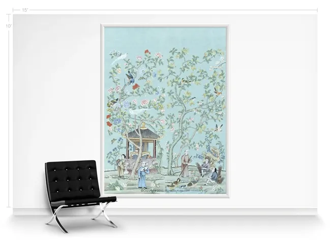 Обои для стен MuralSources Chinoiserie murals CH-128-BL1-00-2T