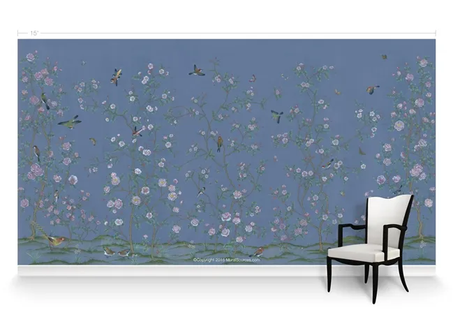 Обои для стен MuralSources Chinoiserie murals CH-135-BL1-00-2T